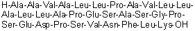 CAS # 852805-92-6, L-Alanyl-L-alanyl-L-valyl-L-alanyl-L-leucyl-L-leucyl-L-prolyl-L-alanyl-L-valyl-L-leucyl-L-leucyl-L-alanyl-L-leucyl-L-leucyl-L-alanyl-L-prolyl-L-alpha-glutamyl-L-seryl-L-alanyl-L-serylglycyl-L-prolyl-L-seryl-L-alpha-glutamyl-L-alpha-aspartyl-L-prolyl-L-seryl-L-valyl-L-asparaginyl-L-phenylalanyl-L-leucyl-L-lysine