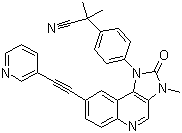 CAS # 853910-61-9, 2-Methyl-2-[4-[3-methyl-2-oxo-8-[(pyridin-3-yl)ethynyl]-2,3-dihydroimidazo[4,5-c]quinolin-1-yl]phenyl]propionitrile