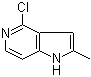 structure of CAS# 854018-87-4, 4-氯-2-甲基-1H-吡咯并[3,2-c]吡啶
