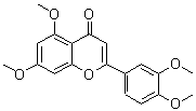 CAS # 855-97-0, Tetramethyl camphoral, 2-(3,4-Dimethoxyphenyl)-5,7-dimethoxy-4H-chromen-4-one, 3',4',5,7-Tetramethoxyflavone, 5,7,3',4'-Pentamethoxy flavone, 5,7,3',4'-Tetramethoxyflavone, Luteolin 5,7,3',4'-tetramethyl ether, Luteolin tetramethyl ether