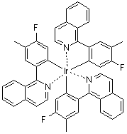 CAS # 855699-88-6, (OC-6-22)-Tris[5-fluoro-2-(1-isoquinolinyl)-4-methylphenyl]iridium
