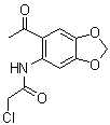 N-(6-Acetyl-1,3-benzodioxol-5-yl)-2-chloroacetamide molecular structure (CAS 85590-94-9)