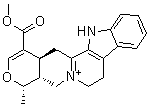 (19alpha)-3,4,16,17-四去氢-16-(甲氧羰基)-19-甲基氧杂育亨宾鎓分子结构 (CAS 85611-00-3)