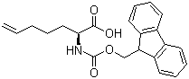CAS # 856412-22-1, N-Fmoc-(S)-2-aminohept-6-enoic acid, (2S)-2-[[(9H-Fluoren-9-ylmethoxy)carbonyl]amino]-6-heptenoic acid