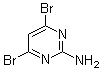 structure of CAS# 856973-26-7, 4,6-二溴-2-嘧啶胺