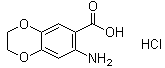 structure of CAS# 857020-56-5, 7-Amino-1,4-benzodioxan-6-carboxylic acid hydrochloride