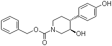 structure of CAS# 857278-37-6, (3R,4R)-3-羟基-4-(4-羟基苯基)哌啶-1-甲酸苄酯