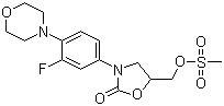 CAS 登录号：858344-36-2, 3-[3-氟-4-(4-吗啉基)苯基]-5-[[(甲磺酰基)氧基]甲基]-2-恶唑烷酮