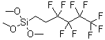 structure of CAS# 85877-79-8, (1,1,2,2-Tetrahydrononafluorohexyl)trimethoxysilane
