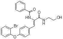CAS # 859506-47-1, N-[(1Z)-2-[4-(2-Bromophenoxy)phenyl]-1-[[(2-hydroxyethyl)amino]carbonyl]ethenyl]benzamide
