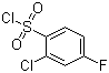 structure of CAS# 85958-57-2, 2-Chloro-4-fluorobenzenesulfonyl chloride