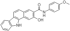 2-羟基-N-(4-甲氧基苯基)-11H-苯并[a]咔唑-3-甲酰胺分子结构 (CAS 86-19-1)