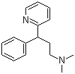 CAS # 86-21-5, Pheniramine, 1-Phenyl-1-(2-pyridyl)-3-dimethylaminopropane, 2-(3-Dimethylamino-1-phenylpropyl)pyridine, N,N-Dimethyl-3-phenyl-3-(2-pyridyl)propylamine