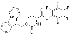 structure of CAS# 86060-87-9, N-(9-Fluorenylmethoxycarbonyl)-L-valine pentafluorophenyl ester