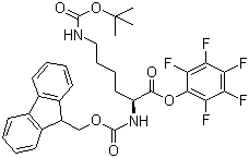 structure of CAS# 86060-98-2, N-Fmoc-N'-Boc-L-lysine pentafluorophenyl ester
