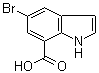 structure of CAS# 860624-90-4, 5-溴-1H-吲哚-7-羧酸