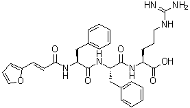 N2-[N-[N-[3-(2-Furanyl)-1-oxo-2-propenyl]-L-phenylalanyl]-L-phenylalanyl]-L-arginine molecular structure (CAS 86064-76-8)