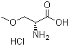structure of CAS# 86118-10-7, (R)-2-Amino-3-methoxypropanoic acid hydrochloride