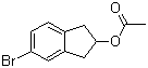5-Bromo-2,3-dihydro-1H-inden-2-ol acetate molecular structure (CAS 862135-60-2)