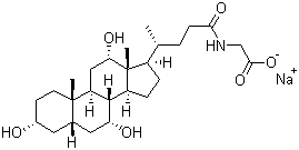 CAS # 863-57-0, Sodium glycocholate, Sodium N-(3a,7a,12a-trihydroxy-24-oxocholan-24-yl)glycinate