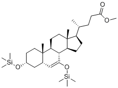 CAS # 863239-58-1, (R)-Methyl 4-((3R,5S,8S,9S,10S,13R,14S,17R)-10,13-dimethyl-3,7-bis((trimethylsilyl)oxy)-2,3,4,5,8,9,10,11,12,13,14,15,16,17-tetradecahydro-1H-cyclopenta[a]phenanthren-17-yl)pentanoate