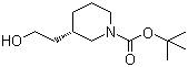 structure of CAS# 863578-32-9, (S)-1-N-Boc-3-(2-hydroxyethyl)piperidine