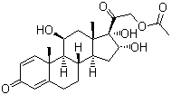 structure of CAS# 86401-80-1, 16alpha-Hydroxyprednisonlone acetate