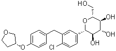 structure of CAS# 864070-43-9, (1S)-1,5-脱水-1-C-[4-氯-3-[[4-[[(3R)-四氢-3-呋喃基]氧基]苯基]甲基]苯基]-D-山梨糖醇