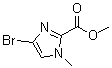 structure of CAS# 864076-05-1, 4-溴-1-甲基-1H-咪唑-2-羧酸甲酯