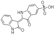 CAS 登录号：864131-82-8, 2-(1,2-二氢-2-氧代-3H-吲哚-3-亚基)-2,3-二氢-3-氧代-1H-吲哚-5-磺酸