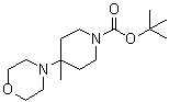 structure of CAS# 864369-95-9, 4-甲基-4-(4-吗啉基)-1-哌啶羧酸叔丁酯