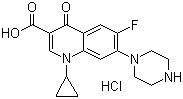 structure of CAS# 86483-48-9, Ciprofloxacin hydrochloride
