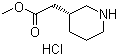 structure of CAS# 865157-03-5, Methyl (R)-piperidine-3-acetate hydrochloride