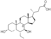 CAS # 865244-30-0, (3alpha,5beta,6alpha,7beta)-6-Ethyl-3,7-dihydroxycholan-24-oic acid