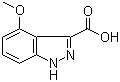 structure of CAS# 865887-02-1, 4-甲氧基吲唑-3-羧酸