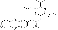 CAS 登录号：866030-33-3, (2S,5R)-3,6-二乙氧基-2,5-二氢-2-[(2S)-2-[[4-甲氧基-3-(3-甲氧基丙氧基)苯基]甲基]-3-甲基丁基]-5-异丙基吡嗪, 阿利克仑-9