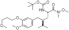 CAS 登录号：866030-36-6, [(1S,3S)-3-[4-甲氧基-3-(3-甲氧基丙氧基)苄基]-1-[(甲氧基甲基氨基)羰基]-4-甲基戊基]氨基甲酸叔丁酯, 阿利克仑-6