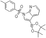 structure of CAS# 866545-91-7, 1-[(4-Methylbenzene)sulfonyl]-1H-pyrrolo[2,3-b]pyridine-3-boronic acid pinacol ester