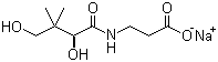 CAS 登录号：867-81-2, D-泛酸钠, 右旋泛酸钠, (R)-N-(2,4-二羟基-3,3-二甲基-1-氧代丁基)-beta-丙氨酸单钠盐
