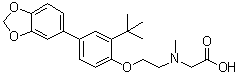 CAS 登录号：868265-28-5, N-[2-[4-(1,3-苯并二氧杂环戊烯-5-基)-2-叔丁基苯氧基]乙基]-N-甲基甘氨酸