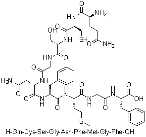 CAS # 868527-32-6, L-Glutaminyl-L-cysteinyl-L-serylglycyl-L-asparaginyl-L-phenylalanyl-L-methionylglycyl-L-phenylalanine