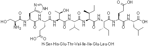 CAS # 868527-38-2, L-Seryl-L-histidyl-L-alpha-glutamyl-L-threonyl-L-valyl-L-isoleucyl-L-isoleucyl-L-alpha-glutamyl-L-leucine