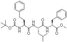 structure of CAS# 868539-96-2, N-[(S)-2-(叔丁氧羰基氨基)-4-苯基丁酰基]-L-亮氨酰-L-苯丙氨酸甲酯