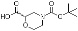 structure of CAS# 868689-63-8, (S)-4-(tert-Butoxycarbonyl)morpholine-2-carboxylic acid