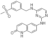 CAS # 869288-64-2, PF 573228, 6-[(4-((3-(Methanesulfonyl)benzyl)amino)-5-trifluoromethylpyrimidin-2-yl)amino]-3,4-dihydro-1H-quinolin-2-one
