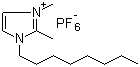 structure of CAS# 869578-59-6, 1-Octyl-2,3-dimethylimidazolium hexafluorophosphate