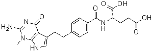CAS # 869791-42-4, N-[4-[2-(2-Amino-4,7-dihydro-1-methyl-4-oxo-1H-pyrrolo[2,3-d]pyrimidin-5-yl)ethyl]benzoyl]-L-glutamic acid