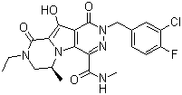 CAS # 869901-69-9, (6S)-2-[(3-Chloro-4-fluorophenyl)methyl]-8-ethyl-1,2,6,7,8,9-hexahydro-10-hydroxy-N,6-dimethyl-1,9-dioxopyrazino[1',2':1,5]pyrrolo[2,3-d]pyridazine-4-carboxamide