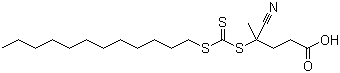 CAS # 870196-80-8, 4-Cyano-4-[[(dodecylthio)thioxomethyl]thio]pentanoic acid, 4-Cyano-4-[(dodecylsulfanylthiocarbonyl)sulfanyl]pentanoic acid