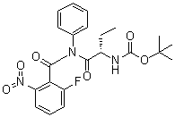 CAS # 870281-84-8, [(1S)-1-[[(2-Fluoro-6-nitrobenzoyl)phenylamino]carbonyl]propyl]carbamic acid 1,1-dimethylethyl ester